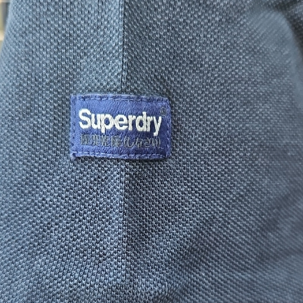 Superdry Navy Polo With Logo Patch - image 2
